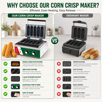 Nouvelle machine commerciale électrique en acier inoxydable à six grilles pour corn-dogs croustillants au fromage, 220V, facile à utiliser