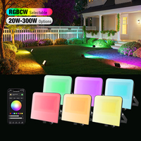 Projecteur LED extérieur 3CCT RGBCW en aluminium IP65 pour jardin