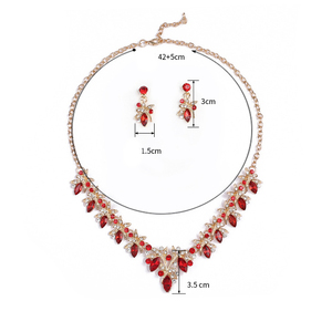 <span class=keywords><strong>2026</strong></span> नवीनतम डिजाइन सस्ते फैशन गहने सेट मिश्र धातु क्रिस्टल गैंडे शादी पार्टी उपहार के लिए सेट - Product Image 6