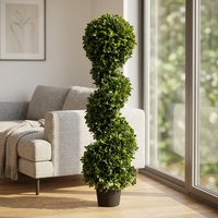 Arbre topiaire artificiel en spirale en forme de feuille d'arachide H92cm, plante verte artificielle en pot pour la décoration de la maison, des mariages, des fêtes, des jardins et des porches