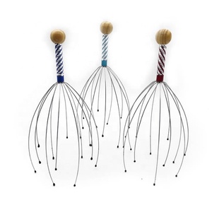 Pince à cheveux électrique avec manche en bois, <span class=keywords><strong>Massage</strong></span> du cuir chevelu, Stimulation des cheveux, soulagement du Stress - Product Image 3