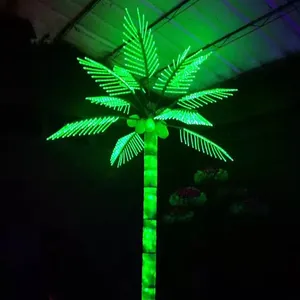 定制人造椰子棕榈树神灯，用于花园照明装饰