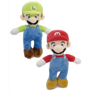 Super Bros-Muñeco de Peluche de Mario, Morral de Peluche, Mochila Escolar de Anime, Bolsa de Peluche para Niños, Regalo de Cumpleaños