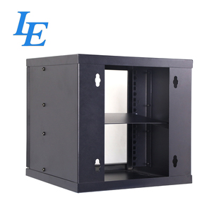 Gabinete de Red Pequeño de 10 Pulgadas para Montaje en Pared con Estante Cantilever, Mini Gabinete 9U con Puerta de Vidrio - Product Image 3