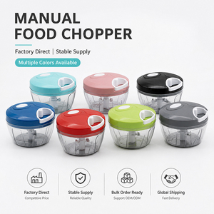 Hachoir manuel multifonctionnel en plastique pour ail, légumes, gingembre et viande - Product Image 2