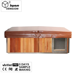 Nouvelle baignoire de glace en <span class=keywords><strong>bois</strong></span> extérieure durable moderne 1-2 personnes <span class=keywords><strong>piscine</strong></span> à température maintenue pour la récupération de remise en forme douche à froid - Product Image 5