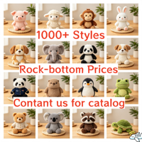 Boneka Hewan Plush 8 Inci Kartun Logo Kustom Kawaii Boneka Hewan Isi Plush