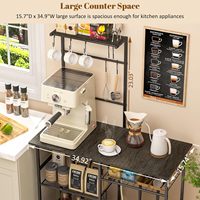 Support de casseroles pliable en acier au carbone moderne, durable et mobile, avec étagères réglables, quatre niveaux, 10 crochets en S, pour la cuisine