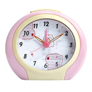 Mini <span class=keywords><strong>Sveglia</strong></span> da Tavolo Moderna con Display a Lancette al Quarzo LUMINOVA per Bambini, <span class=keywords><strong>Rosa</strong></span> - Product Image 2