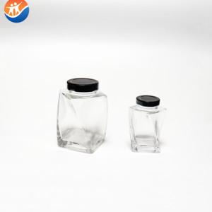 Stoples madu kaca desain abstrak 240ml 360ml, dengan tutup kreatif, stoples Madu Unik, stoples makanan kaca - Product Image 2