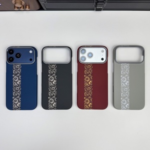 เคสโทรศัพท์ลายดอกไม้ใหม่ ผิวสัมผัสคาร์บอนไฟเบอร์ แม่เหล็กในตัว สำหรับ iPhone 18 15 16 17 Pro Max Ultra Thin PC ป้องกันแรงกระแทก แข็งแรง - Product Image 2