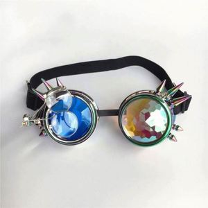 Gafas de Sol Personalizadas al por Mayor con Logotipo, Gafas de Moda para Hombre y Mujer, Gafas Punk con Remaches, Gafas Góticas Steampunk, Gafas Caleidoscopio - Product Image 2