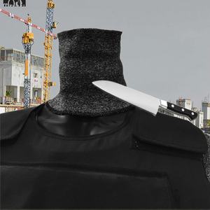 Protector de Cuello Corto Negro Resistente a Cortes de Nivel 5 HPPE, Personalizable, Venta al Por Mayor Directa de Fábrica, para Camisas y Overoles de Seguridad - Product Image 5