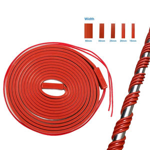 15mm 1m 80Wシリコーンゴム加熱テープシリコーンストリップシリコーン加熱ベルト霜取りヒーターケーブル抵抗加熱ワイヤ - Product Image 1