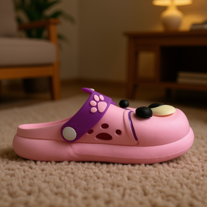 Zoccoli in PVC con design a impronta di zampa, punta tonda, suola in EVA imbottita, ciabatte estive per bambini, taglia 32-33 - Product Image 2