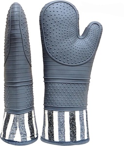 Gants en silicone à deux doigts, épaissis, en coton double couche, pour four à micro-ondes et cuisson - Product Image 2
