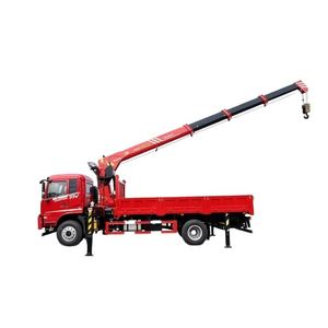 Camion Dongfeng D3V à cabine double 4*2 avec grue montée Sany de 10 tonnes à flèche droite pour la construction rurale, la logistique et les terminaux - Product Image 1