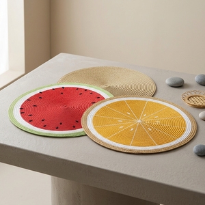 Ensemble de dessous-de-plat en corde PP pour la cuisine, tapis de table résistant à la chaleur, dessous-de-plat tissé, réutilisable, lavable, écologique - Product Image 1