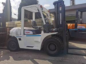 Carretilla elevadora usada con pintura Original importada de Japón TCM FD60 en buenas condiciones para la venta de maquinaria de construcción en Shanghai en Stock - Product Image 2