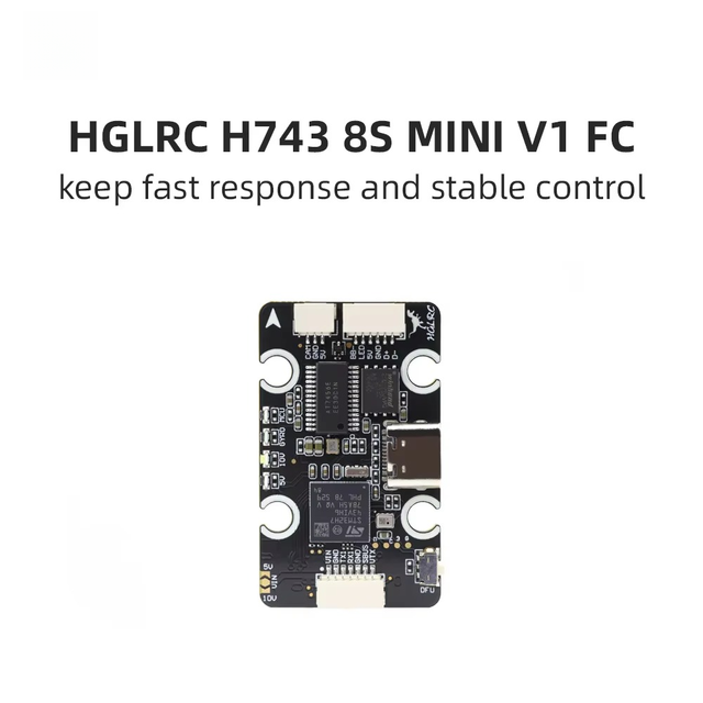 HGLRC H743 MINI V1 FC 8S LiPo STM32H743 Flight Control Board for RC FPV Racing Drones