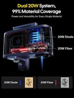 LaserPecker LP5 (Pack de base) Graveur laser double fibre et diode 20W