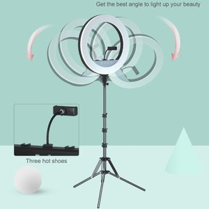 Aro de Luz LED con Soporte, Lámpara de Relleno para Video, Fotografía y Selfies, 14 Pulgadas, 18 Pulgadas, 21 Pulgadas - Product Image 2