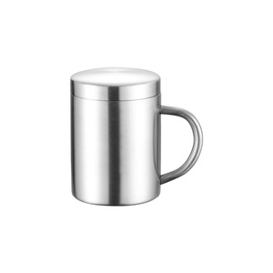 Stainless Steel Double Wall Insulated <b>Mug</b> With Lid 304 Coffee Cup For Children Outdoor <b>Camping</b> Gift - Product Image 3