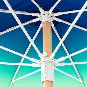 Logotipo gratuito Poste de madera <span class=keywords><strong>Lona</strong></span> <span class=keywords><strong>Impermeable</strong></span> Patio Piscina Sol Jardín Playa Sombrillas al aire libre Paraguas con borlas - Product Image 2