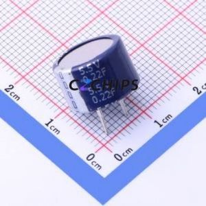 Supercondensateur CBW5R5224CF-ZJ, composant traversant (THT), P=5mm, condensateur 0,22F -20%~+80% 5,5V 2uA@72hrs - Product Image 1