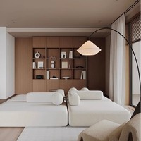 Lampadaire Arqué LED Lumière Chaude Cadre Métallique Abat-jour en Tissu pour Salon Chambre Coin Lecture