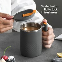 Ensemble cadeau de tasse à café et bouteille d'eau isothermes en acier inoxydable 304, réutilisables, 450 ml/15 oz, sans BPA, pour le bureau, la maison et les voyages