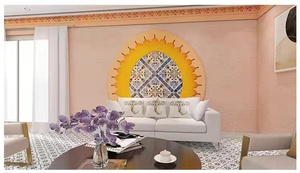 3D วอลเปเปอร์ชนเผ่าพื้นเมืองไทยแบบสร้างสรรค์สไตล์ร้านอาหารร้านเสื้อผ้าวอลล์เปเปอร์พื้นหลังห้องนอนโยคะอินเดีย - Product Image 5