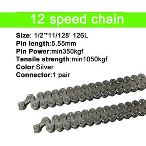 Cadenas de <span class=keywords><strong>Bicicleta</strong></span> de Montaña de Alta Resistencia a la Tracción TBBC, <span class=keywords><strong>Cadena</strong></span> de <span class=keywords><strong>Bicicleta</strong></span> MTB de <span class=keywords><strong>12</strong></span> <span class=keywords><strong>Velocidades</strong></span>, <span class=keywords><strong>Cadena</strong></span> de <span class=keywords><strong>Bicicleta</strong></span> BMX de Fábrica con Conector - Product Image 2