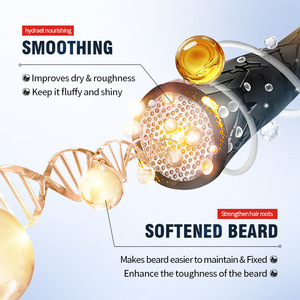 Baume adoucissant pour barbe SADOER 50g à l'huile de Jojoba et d'Argan, hydratation longue durée, effet brillant et soyeux, pour le coiffage et l'entretien masculin - Product Image 3