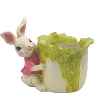Lapin coloré pour l'extérieur, créative, style nordique, pot de fleur, ornements en résine artisanale