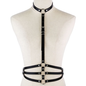 Nouvelle mode Rock O-Round col <span class=keywords><strong>en</strong></span> cuir harnais corps taille ceinture sangles boucle réglable jarretière ceinture - Product Image 1