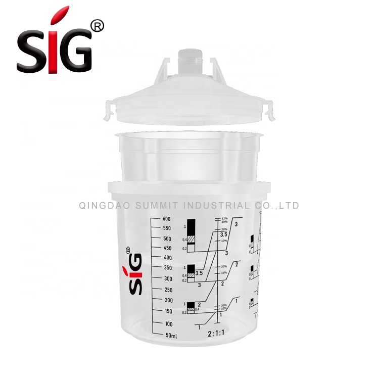 Набор крышек и вкладышей для пистолета-распылителя краски с калибровкой в унциях