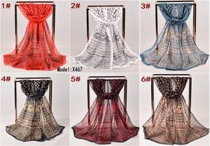 Sciarpa in <span class=keywords><strong>Chiffon</strong></span> lunga stampata da donna nuova donna all'ingrosso con punti retrò a buon mercato sciarpe stampate da donna Stock - Product Image 2