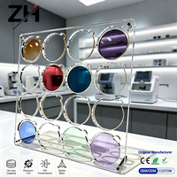 Support d'affichage optique en acrylique transparent de haute qualité à 9 ou 16 compartiments pour lunettes et lunettes de soleil en magasin
