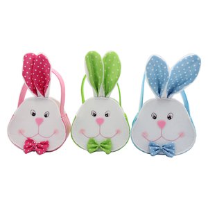 custom felt easter basket bunny shape egg bag easter candy decoration easter rabbit bucket