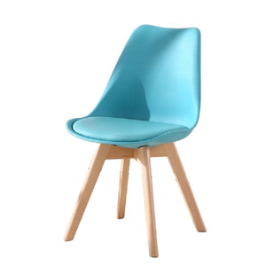 Restaurant <strong>Chair</strong> Wholesale <strong>Blue</strong> Nordic Style Wooden Leg Solid Contemporary <strong>Dining</strong> <strong>Chair</strong> - Product Image 2