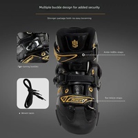 Patins à roues alignées freestyle en fibre de carbone Macco Legend -MST Professional pour adultes, pour compétitions, tissu en maille PU, roues simples.