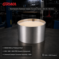 GRWA Substrat Céramique Ovale à Haut Débit, Porteur de Catalyseur 200 Cellules, Catalyseur Nid d'Abeille 300 400 Cellules en Acier Inoxydable SS304