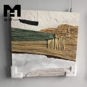 Décoration murale moderne minimaliste abstraite, <span class=keywords><strong>tissu</strong></span> texturé 3D, tricoté, peint à la main, <span class=keywords><strong>peinture</strong></span> murale décorative pour salon - Product Image 4