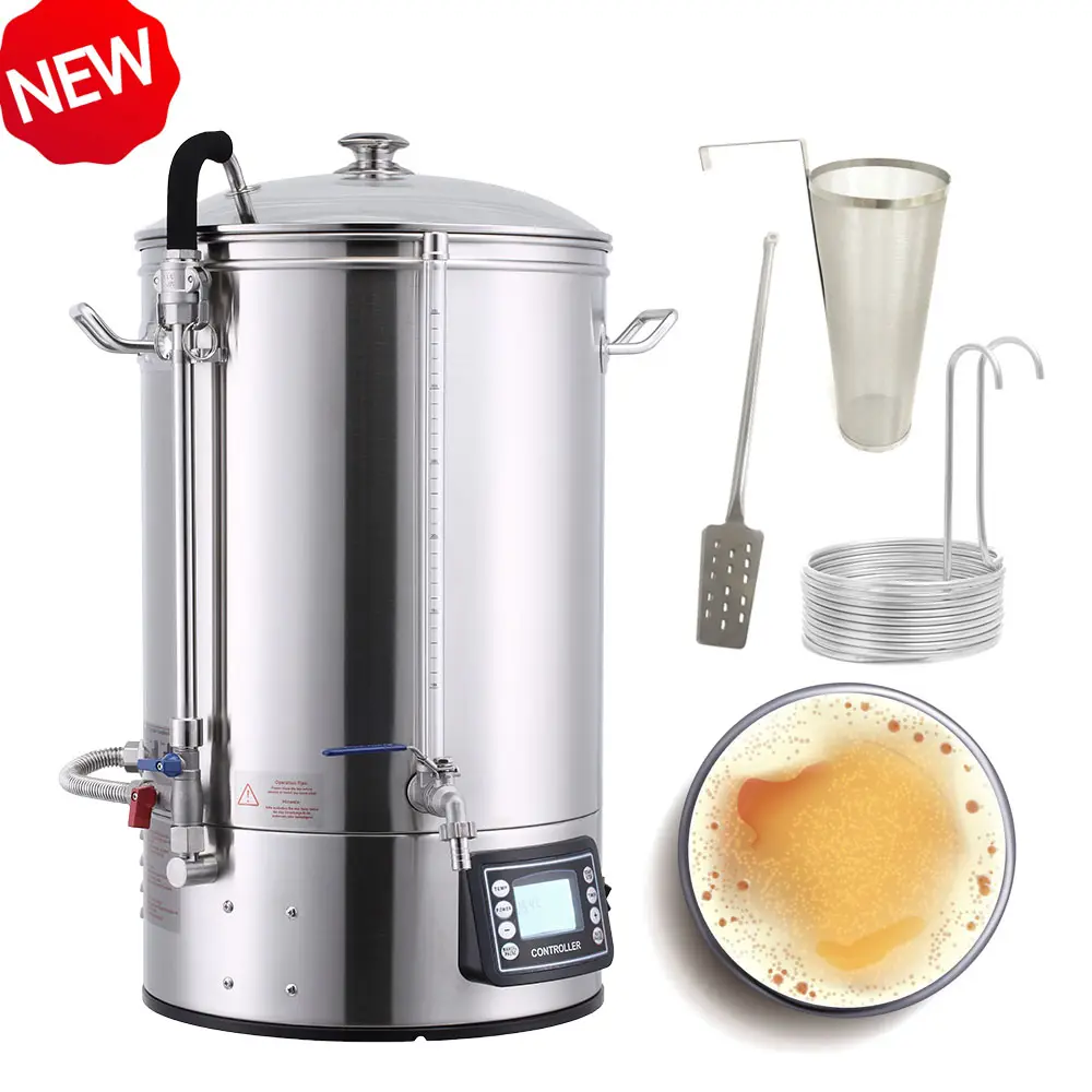 New arrival Guten 40L 50L Anti-burn beer brewery Beer Mash tun Guten Craft Beer Brewing Equipment All in one brewing system