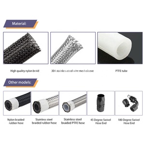 SUMEICHI 8AN PTFE yakıt hattı AN8 E85 naylon örgülü yakıt hortumu siyah performans - Product Image 3