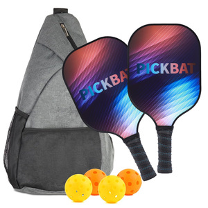 Juego de palas de pickleball con pelotas, bolsa de malla, mango antideslizante, equipo deportivo para exteriores, 12 piezas, marca Pickbat - Product Image 4