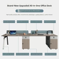 Ensemble de chaises de bureau minimalistes modernes pour quatre personnes, design en U de style cabine, en PVC, combinaison libre pour 2/4/6/8 personnes
