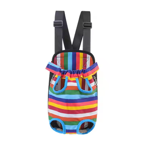 Evcil hayvan taşıyıcı üretici özel naylon tuval örgü evcil hayvan çantası kedi taşıyıcı sırt çantası göğüs seyahat çantası kedi köpek bacaklar dışarı ön sırt çantası - Product Image 2