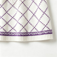 OEM ODM Personnalisé, robe en tricot pour femmes, tissu tricoté de haute qualité, col polo, jacquard et maille